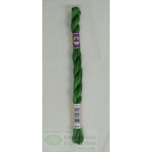 DMC Perle Cotton Variations Size 5, 25m Skein, Colour 4047 EMERALD ISLE