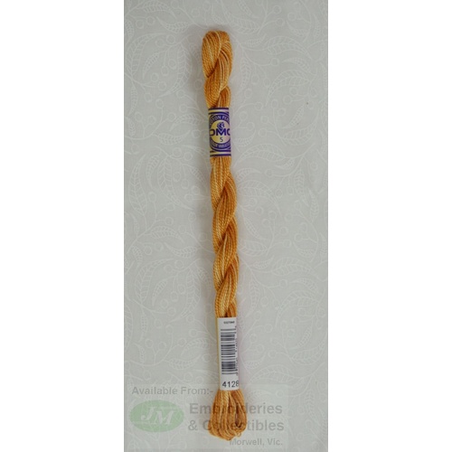 DMC Perle Cotton Variations Size 5, 25m Skein, Colour 4128 GOLD COAST