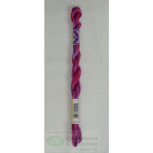 DMC Perle (Pearl) Cotton Variations Size 5, 25m Skein, Colour 4211 AZALEA