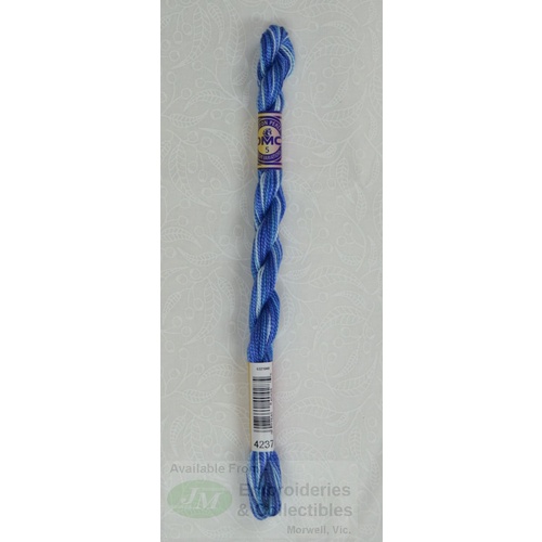 DMC Perle Cotton Variations Size 5, 25m Skein, Colour 4237 LAGUNA BLUE