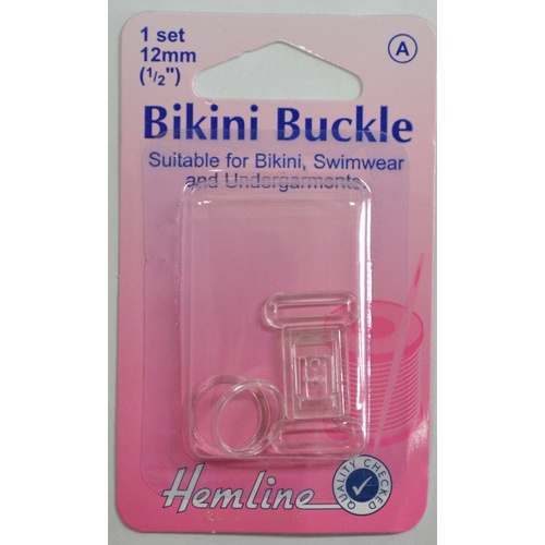 Hemline Bikini Buckle, 1 Set, 12mm, Suitable for Bikini Swimwear, Undergarments etc