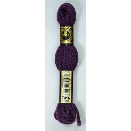 DMC Tapestry Wool #7016 VERY DARK GRAPE Laine Colbert wool 8m Skein