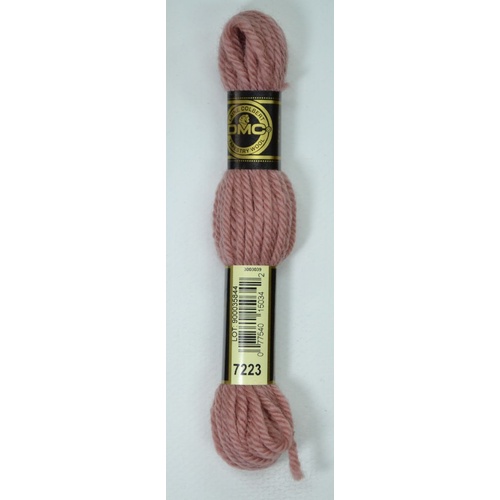DMC Tapestry Wool #7223 MEDIUM LIGHT SHELL PINK Laine Colbert wool 8m Skein