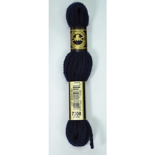 DMC Tapestry Wool #7308 VERY DARK NAVY BLUE Laine Colbert wool 8m Skein