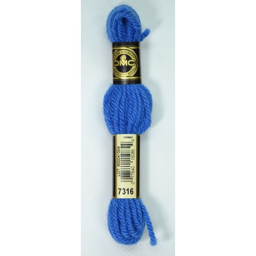 DMC Tapestry Wool #7316 DARK WEDGWOOD BLUE Laine Colbert wool 8m Skein