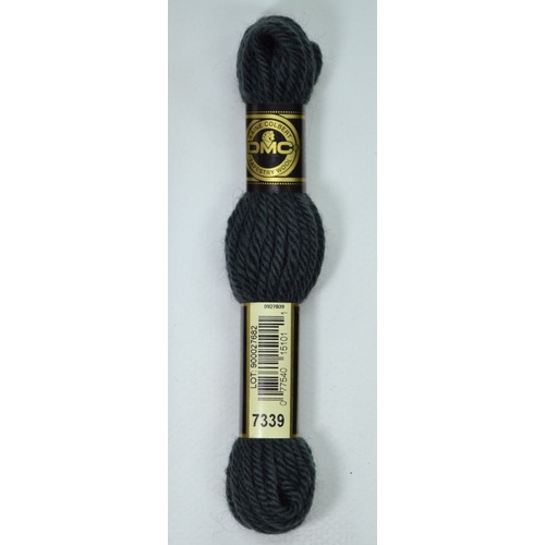 DMC Tapestry Wool #7339 VERY DARK GREY GREEN Laine Colbert wool 8m Skein
