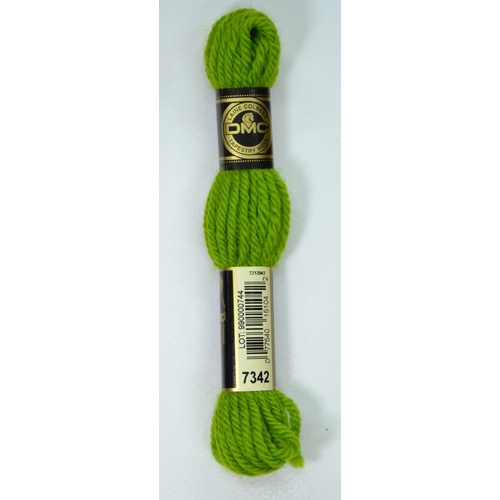 DMC Tapestry Wool #7342 MEDIUM PARROT GREEN Laine Colbert wool 8m Skein