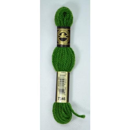 DMC Tapestry Wool #7346 VERY DARK PARROT GREEN Laine Colbert wool 8m Skein