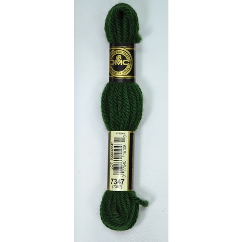 DMC Tapestry Wool #7347 VERY DARK FOREST GREEN Laine Colbert wool 8m Skein