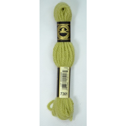 DMC Tapestry Wool #7361 LIGHT KHAKI GREEN Laine Colbert wool 8m Skein