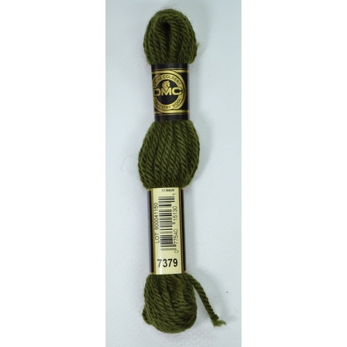 DMC Tapestry Wool #7379 DARK GREY GREEN Laine Colbert wool 8m Skein