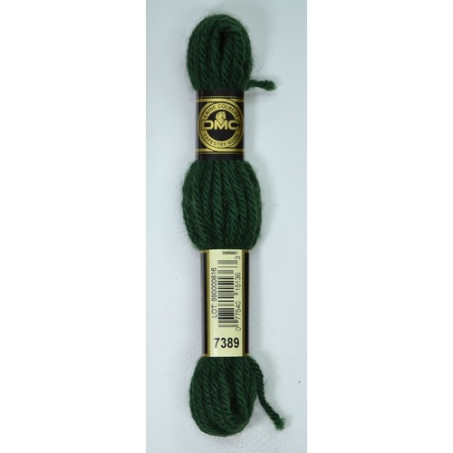DMC Tapestry Wool #7389 DARK PISTACHIO GREEN Laine Colbert wool 8m Skein