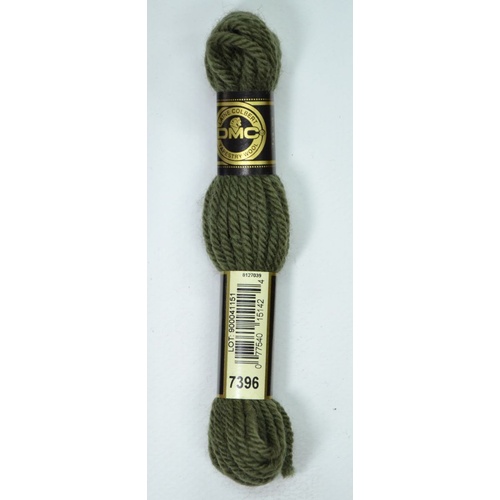 DMC Tapestry Wool #7396 DARK GREEN GREY Laine Colbert wool 8m Skein