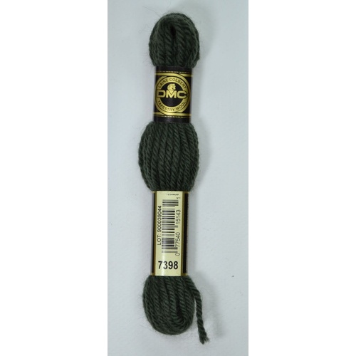 DMC Tapestry Wool #7398 DARK AVOCADO GREEN Laine Colbert wool 8m Skein