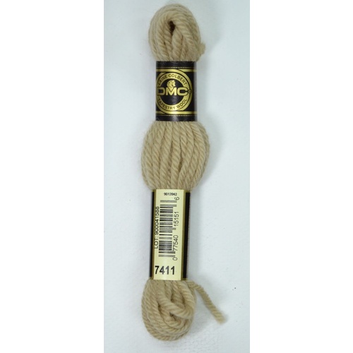 DMC Tapestry Wool #7411 VERY LIGHT BEIGE BROWN Laine Colbert wool 8m Skein