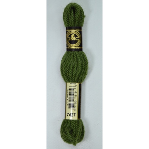 DMC Tapestry Wool #7427 MEDIUM PINE GREEN Laine Colbert wool 8m Skein