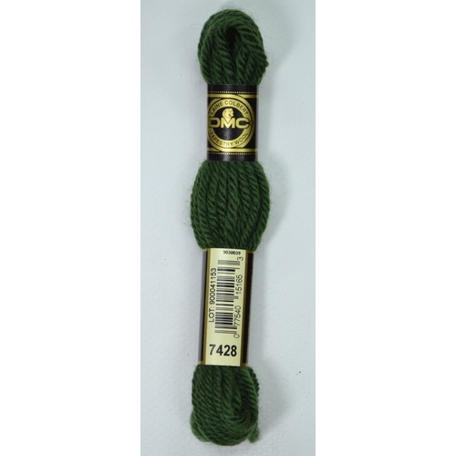 DMC Tapestry Wool #7428 VERY DARK HUNTER GREEN Laine Colbert wool 8m Skein