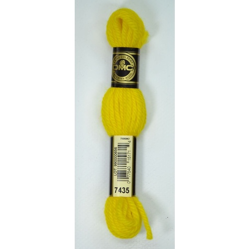 DMC Tapestry Wool #7435 BRIGHT CANARY Laine Colbert wool 8m Skein