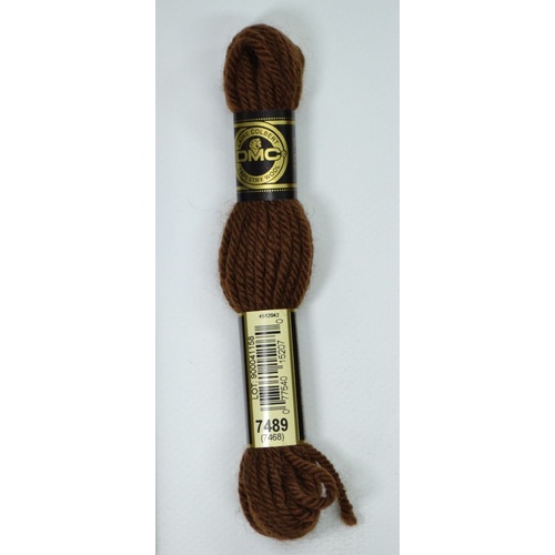 DMC Tapestry Wool #7489 ULTRA DARK COFFEE BROWN Laine Colbert wool 8m Skein