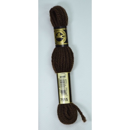 DMC Tapestry Wool #7515 VERY DARK MOCHA BROWN Laine Colbert wool 8m Skein