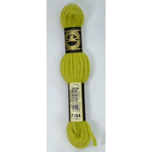 DMC Tapestry Wool #7584 LIGHT MOSS GREEN 7681 Laine Colbert wool 8m Skein