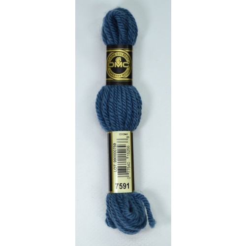 DMC Tapestry Wool #7591 DARK ANTIQUE BLUE Laine Colbert wool 8m Skein