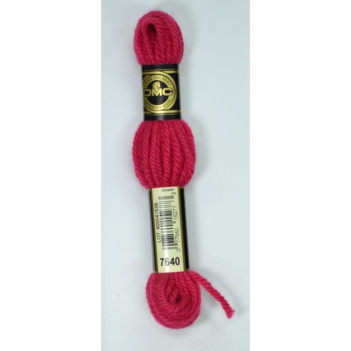 DMC Tapestry Wool #7640 MEDIUM RASPBERRY Laine Colbert wool 8m Skein