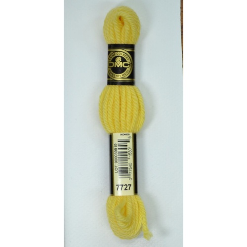 DMC Tapestry Wool #7727 PALE YELLOW Laine Colbert wool 8m Skein