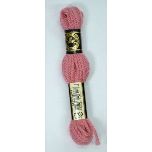 DMC Tapestry Wool #7760 LIGHT RASPBERRY 7105 Laine Colbert wool 8m Skein