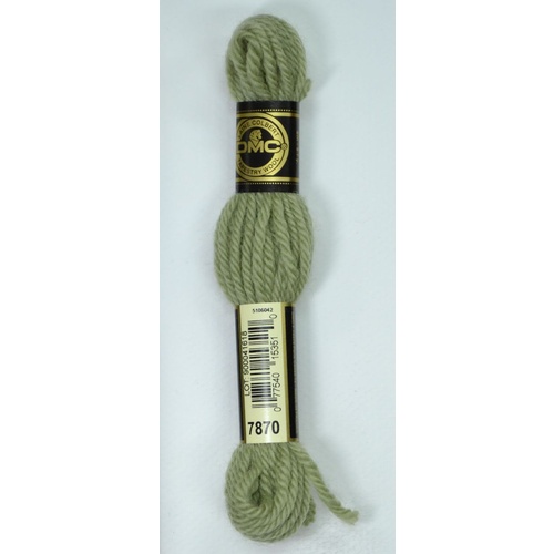 DMC Tapestry Wool #7870 LIGHT GREEN GREY Laine Colbert wool 8m Skein