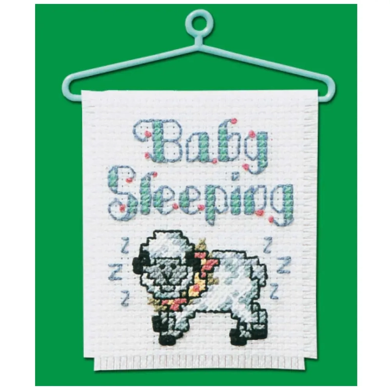 BABY SLEEPING Mini Counted Cross Stitch Ornament Kit