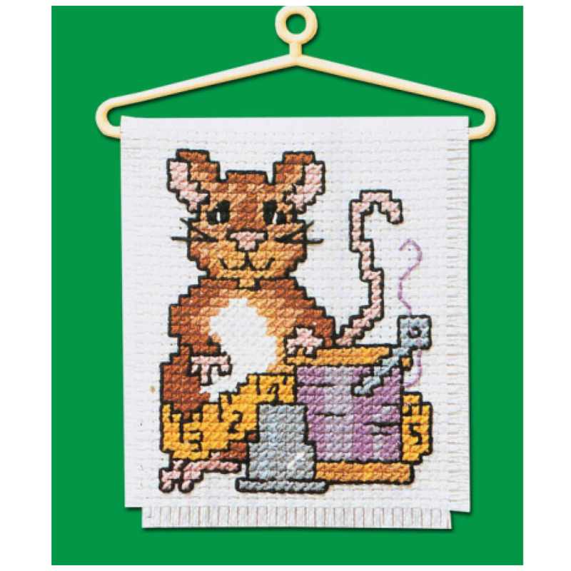 MOUSE Mini Counted Cross Stitch Ornament Kit