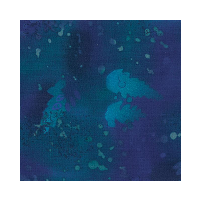 Fossil Fern BLUEBELL, 112cm Wide Cotton Quilting Fabric