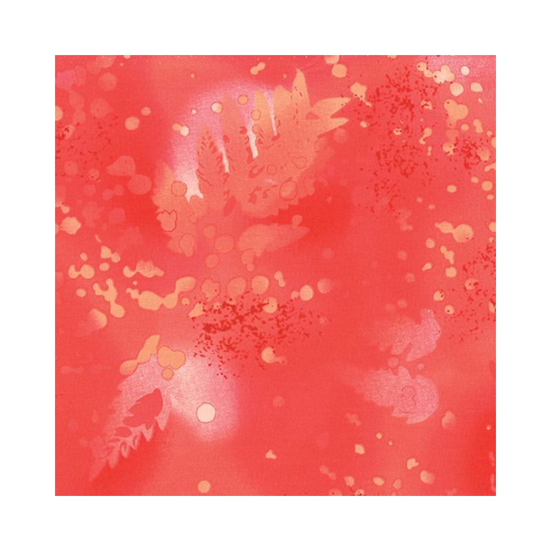 Fossil Fern Pink Mango (70), 112cm Wide Cotton Quilting Fabric