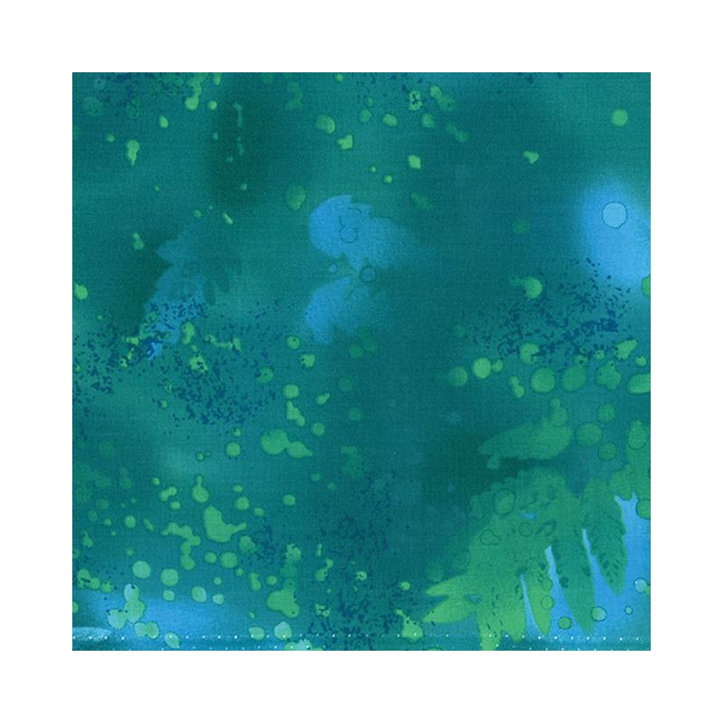 Fossil Fern Blue Lagoon (80), 112cm Wide Cotton Quilting Fabric