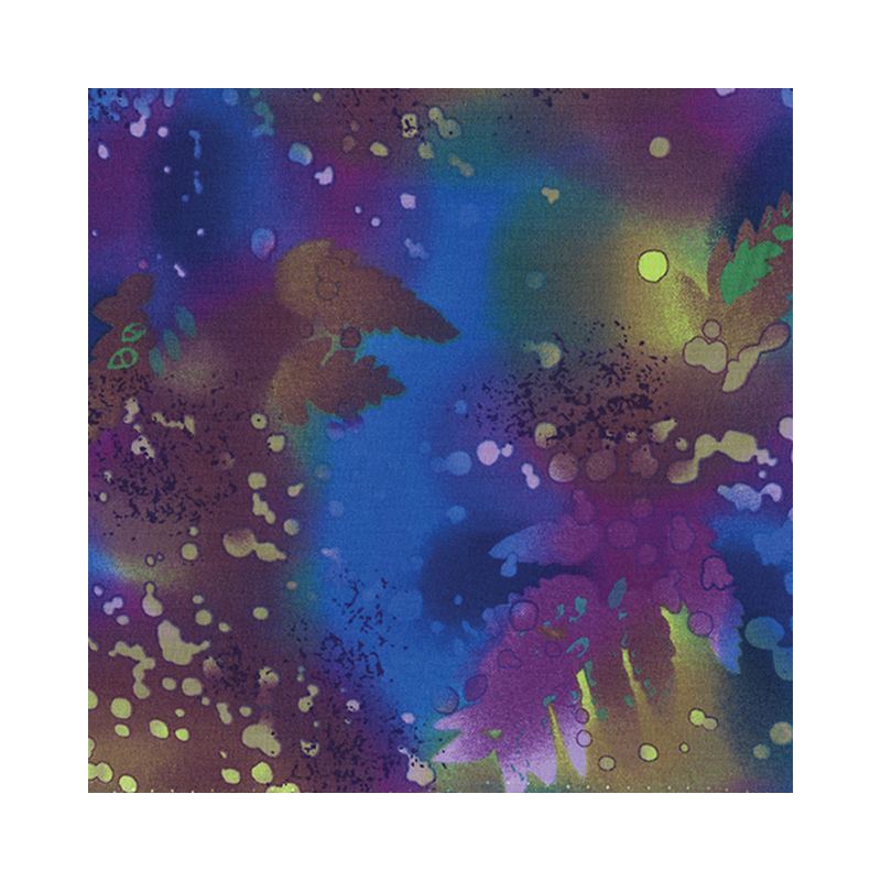 Fossil Fern Blue Violet (82), 112cm Wide Cotton Quilting Fabric