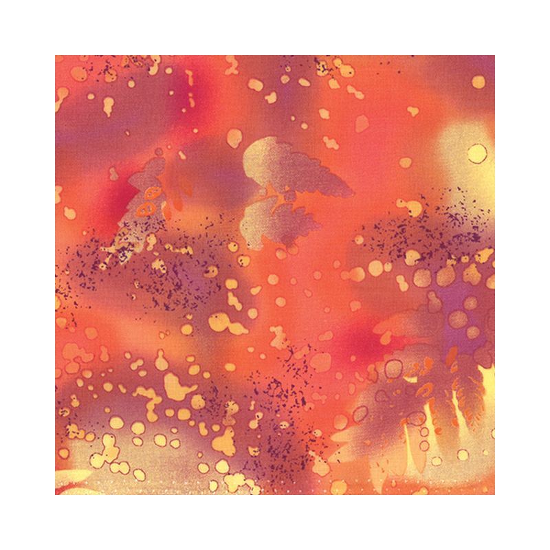 Fossil Fern Flaming Sunset (87), 112cm Wide Cotton Quilting Fabric