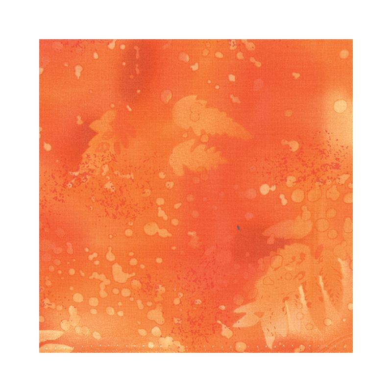 Fossil Fern Mandarine (AA), 112cm Wide Cotton Quilting Fabric