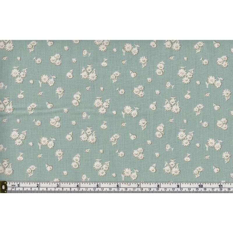 Liberty Fabrics English Garden Tumbling Daisy Green 112cm Wide 5602Y