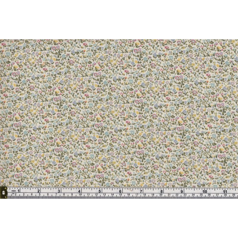 Liberty English Garden Newland Large Blue / Cream 112cm Wide Cotton Fabric 5608Z