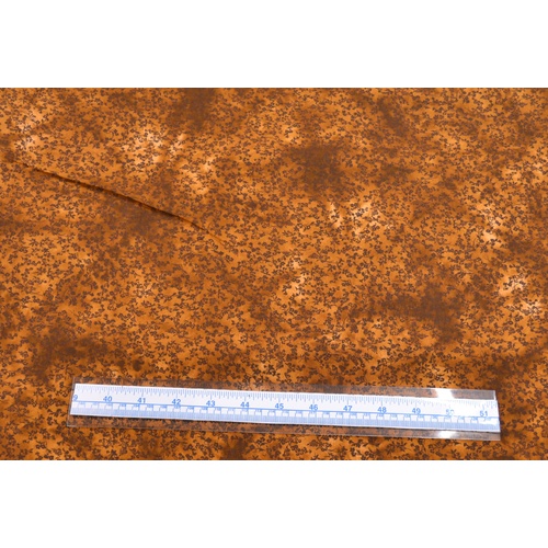 Cotton Fabric #5609.I, 110cm Wide Per Metre, BROWN Floral Sprigs