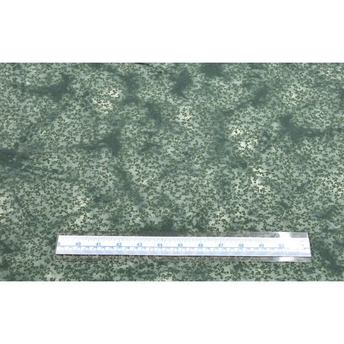 Cotton Fabric #5609.J, 110cm Wide Per Metre, BOTTLE GREEN Floral Sprigs