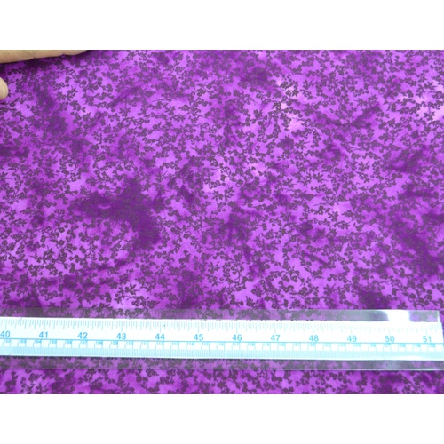 Cotton Fabric #5609.L, 110cm Wide Per Metre, LAVENDER Floral Sprigs