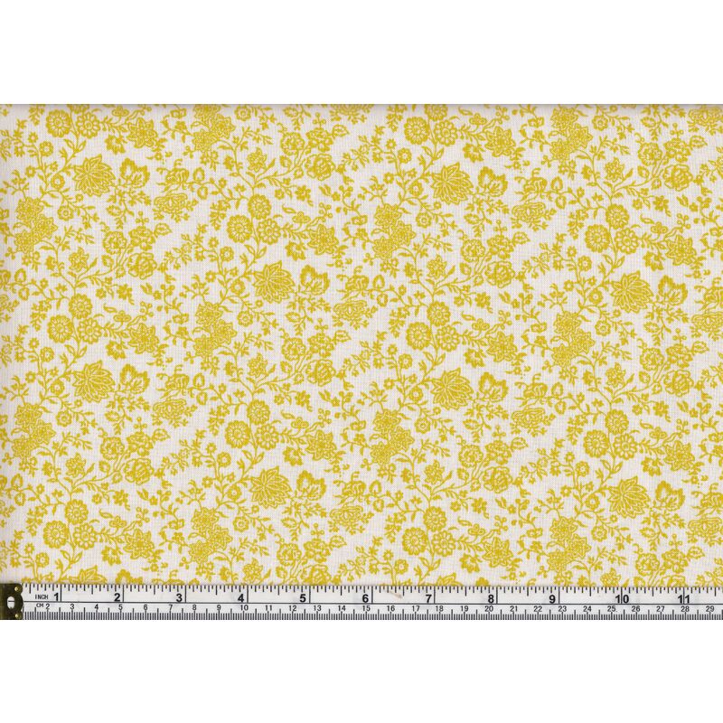 Liberty Summer House Hampton Vines Yellow 112cm Wide Cotton Fabric 5672X