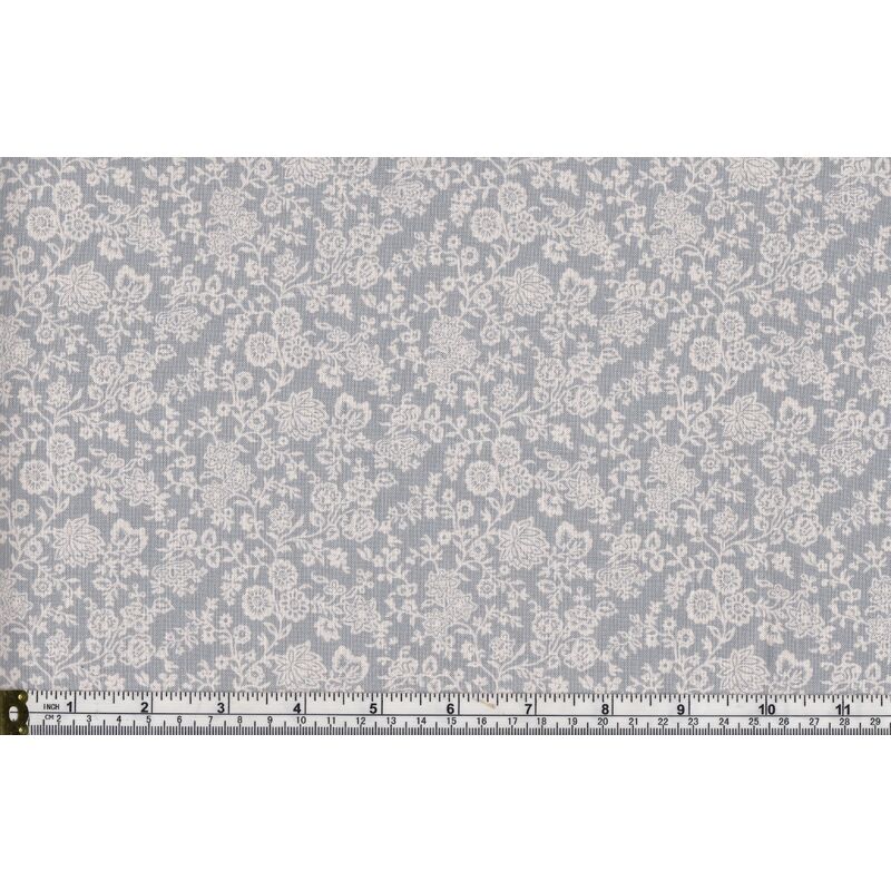Liberty Summer House Hampton Vines Grey 112cm Wide Cotton Fabric 5672Z