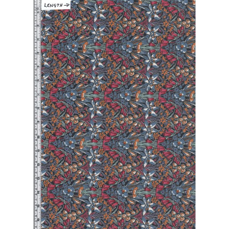 Liberty Flower Show Winter, ADDINGTON HALL 112cm Wide Cotton Fabric 5716C