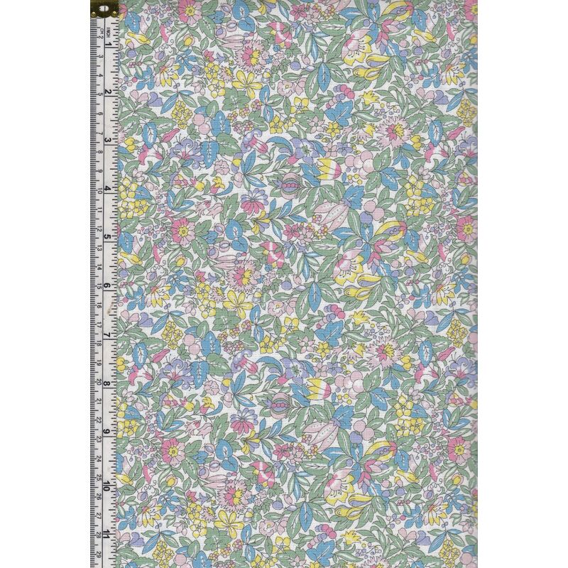 52cm REMNANT Liberty Flower Show Spring, HYDE FLORAL 112cm Wide Cotton Fabric 5721A