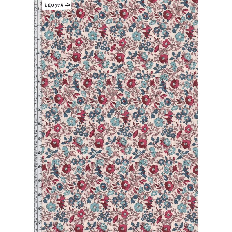Liberty Flower Show Winter MAMIE 112cm Wide Cotton Fabric 5724C