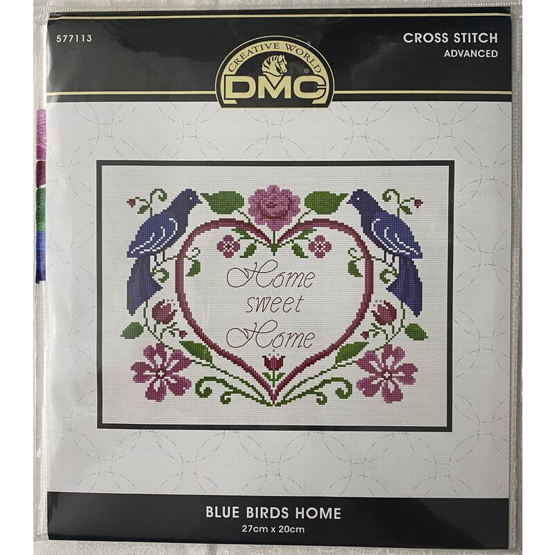 DMC Blue Birds Home Cross Stitch Kit 27 x 20cm 14ct Aida, 577113