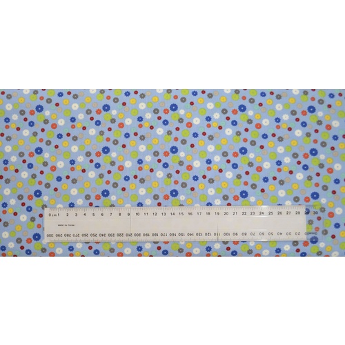 Cotton Fabric Per Metre, 110cm Wide, Robotek 4405 BLUE 58124.42